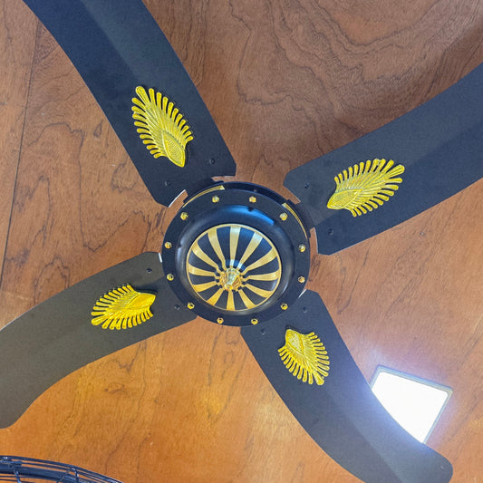 Pakistani 56" Inch 4 Blades Matt Black
