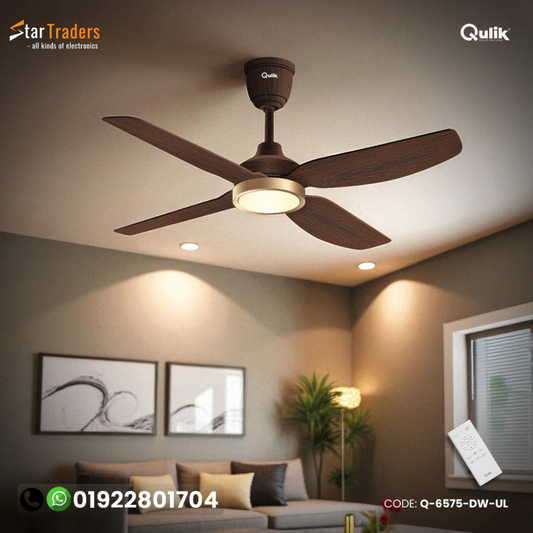 Qulik Windora 56" Decorative Energy Saving BLDC Remote Control Underlight Ceiling Fan (Dark Wood) Sale Qulik Windora 56" Decorative Energy Saving BLDC Remote Control Underlight Ceiling Fan (Dark Wood) | Q-6575-DW-UL
