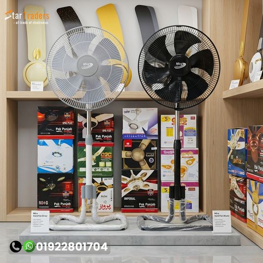 18" Inch Mira Gold Stand Fan