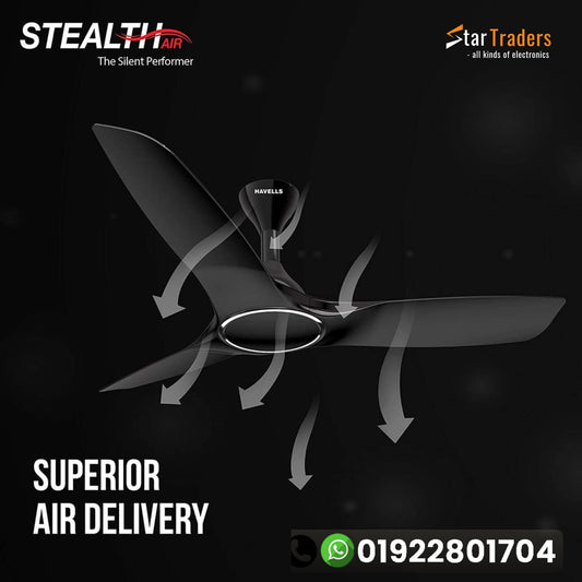 Havells Stealth Air Ceiling Fan – Metallic Black