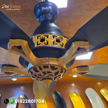 56" Inch Pakistani Inverter 5 Blades Wood Black 56" Inch ceiling Fan