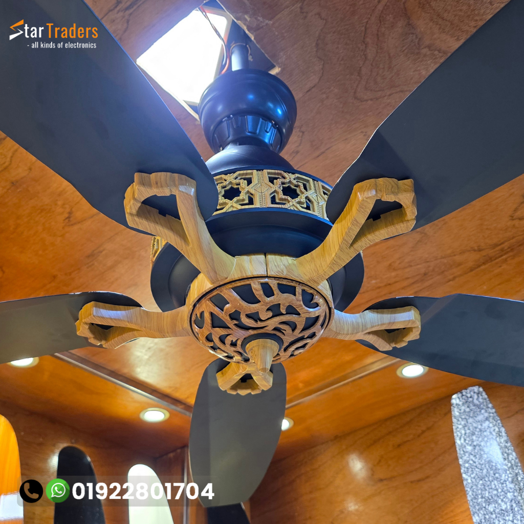 56" Inch Pakistani Inverter 5 Blades Wood Black 56" Inch ceiling Fan