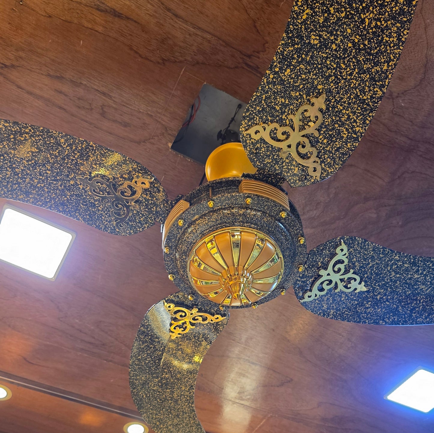 56" Inch Pakistani 4 Blades Golden Chittah Ceiling fan
