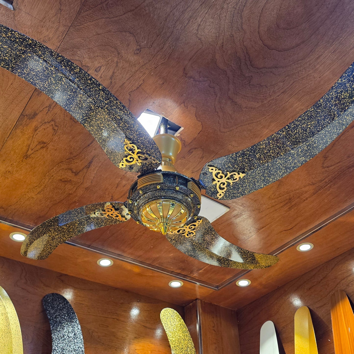 56" Inch Pakistani 4 Blades Golden Chittah Ceiling fan