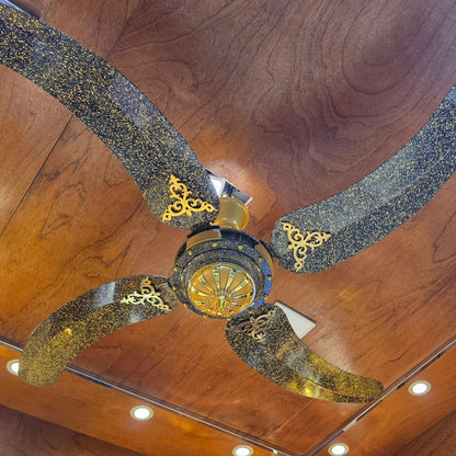 56" Inch Pakistani 4 Blades Golden Chittah Ceiling fan