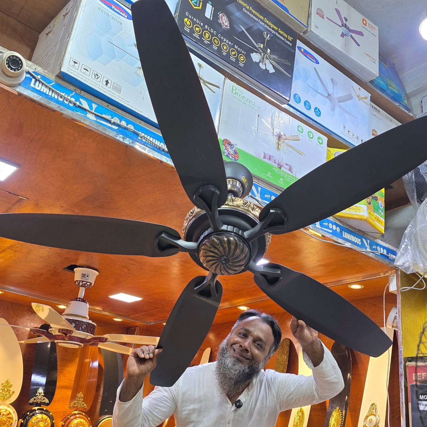 56" Inch 5 Blades Matt Black Ceiling Fan