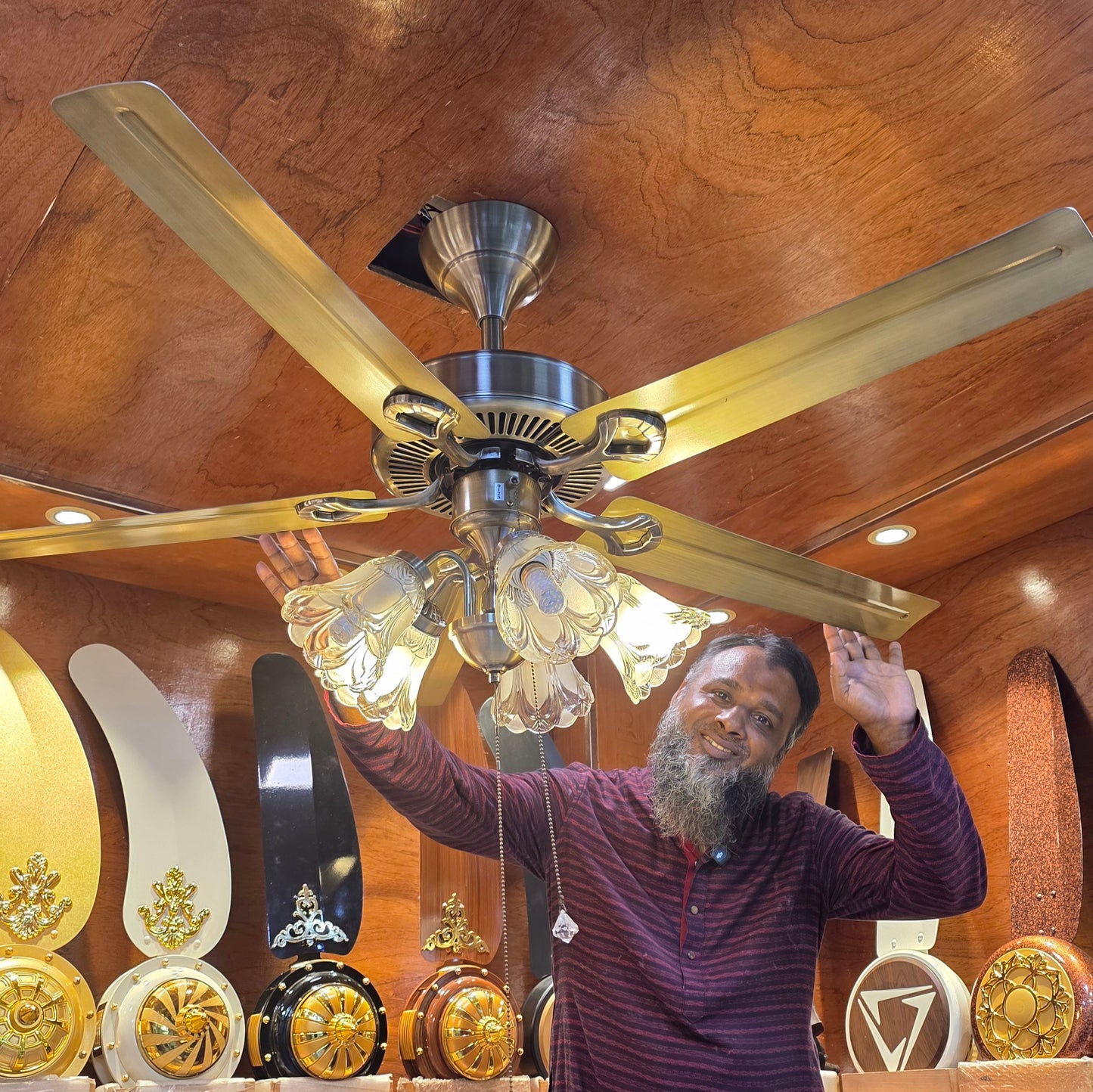 52" Inch Luxury 5 Blades Remote Control Fan