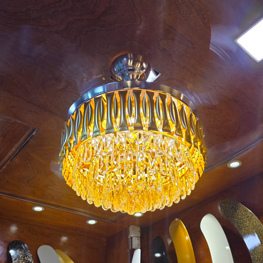 48" Inch Crystal Chandelier Ceiling fan