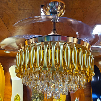 48" Inch Crystal Chandelier Ceiling fan