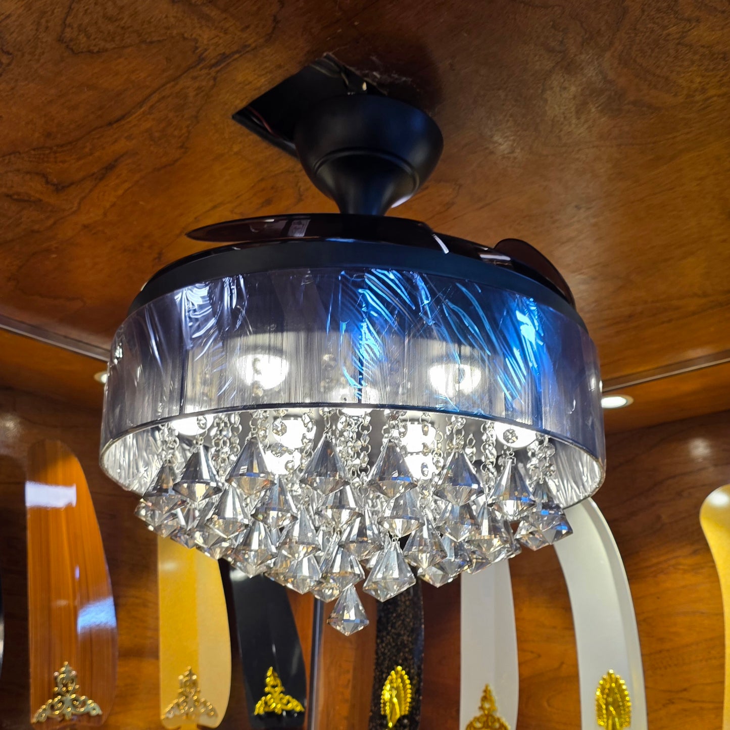 42" inch Black Diamond chandilier fan