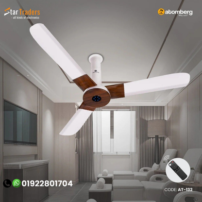 Atomberg Studio+ 48" 35W BLDC motor Energy Saving Anti-Dust Speed Indicator Light Ceiling Fan with Remote Control