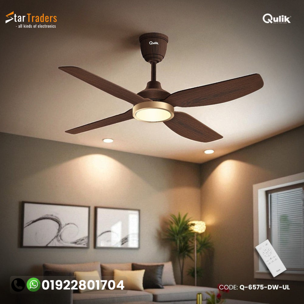 Qulik Windora 56" Decorative Energy Saving BLDC Remote Control Underlight Ceiling Fan (Dark Wood) Sale Qulik Windora 56" Decorative Energy Saving BLDC Remote Control Underlight Ceiling Fan (Dark Wood) | Q-6575-DW-UL