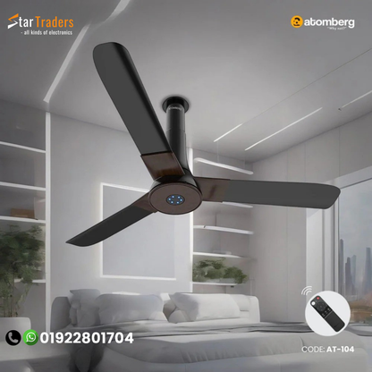 Atomberg Studio+ 48" 35W BLDC motor Energy Saving Anti-Dust Speed Indicator Light Ceiling Fan with Remote Control