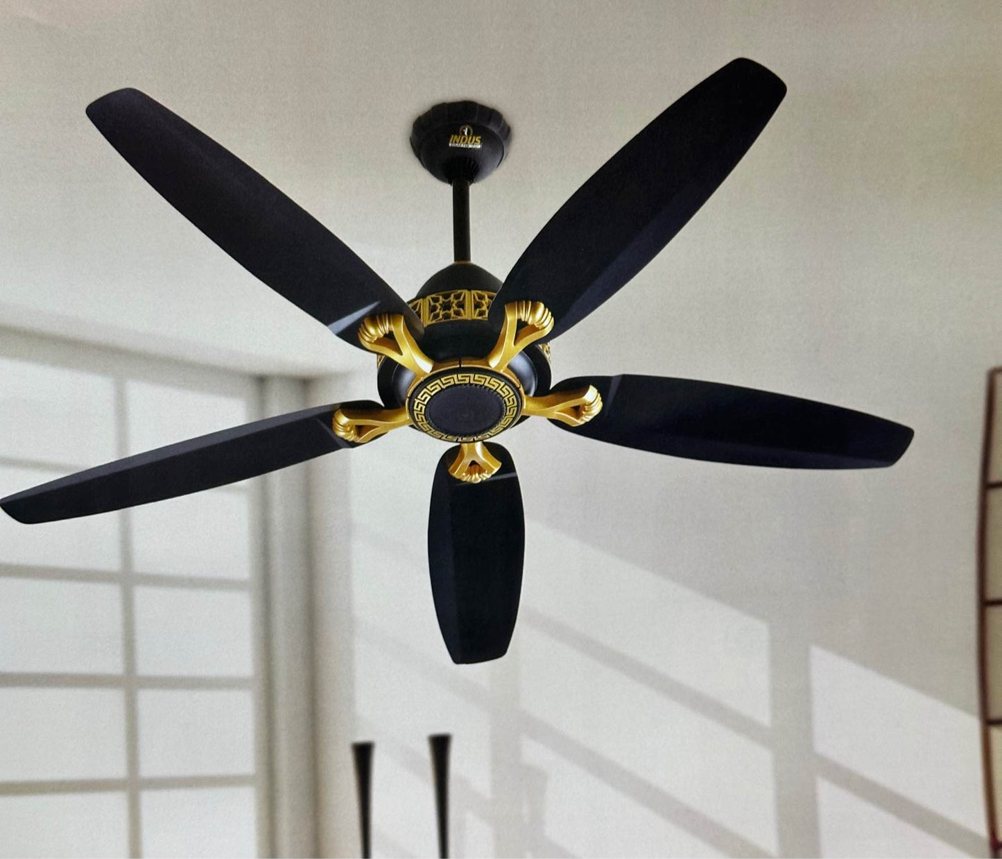 56" Inch 5 Blades Matt Black Remote Control Ceiling Fan