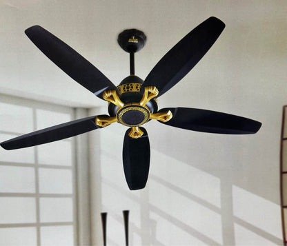 56" Inch 5 Blades Matt Black Remote Control Ceiling Fan