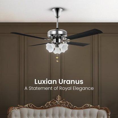 48" Inch Luxury Ceiling Fan Black Chrome