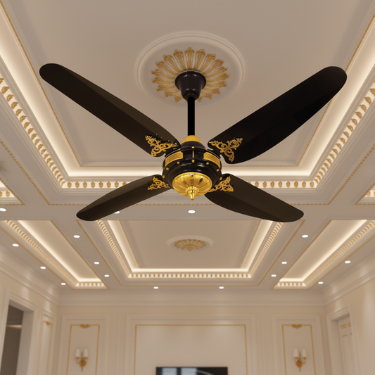 56" Inch Pakistani 4 Blades Black Ceiling fan