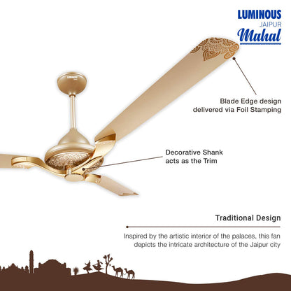 Luminous Jaipur Mahal 52'' (Thar Gold)