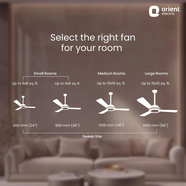 ORIENT Quasar 56" (1400mm) Ceiling Fan - Brushed Copper