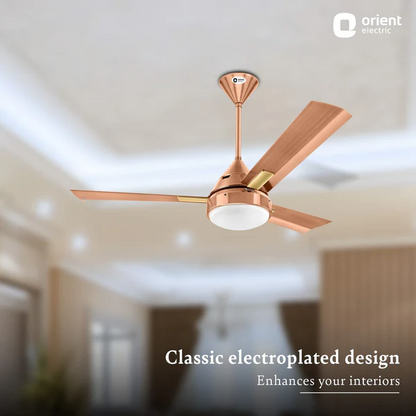 ORIENT Spectra 48" (1300mm) with Remote & Underlight Ceiling Fan - Antique Copper