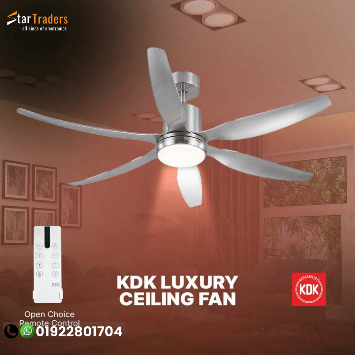 Kdk 66 inch Luxury ceiling fan