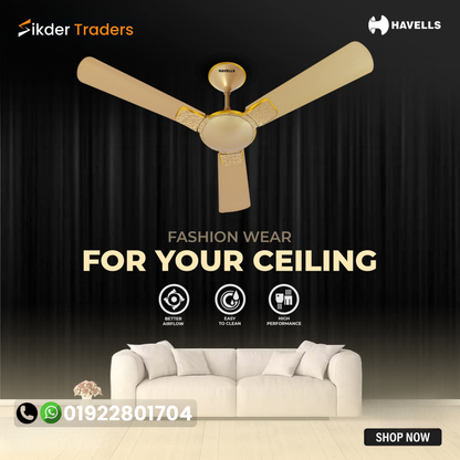 Havells 56 inch Enticer Hues - Gold