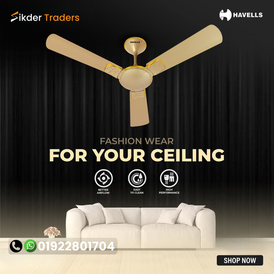 Havells 56 inch Enticer Hues - Gold