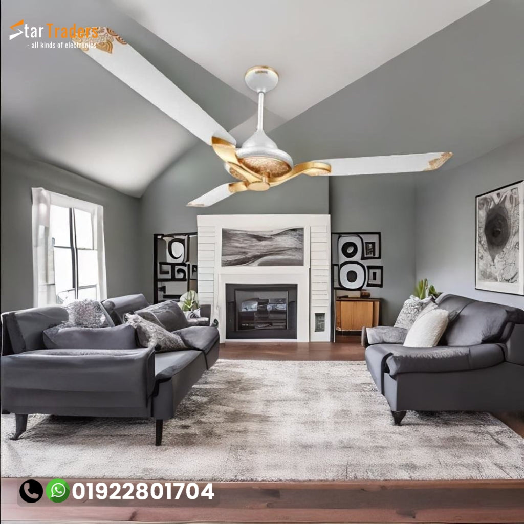 Luminous Jaipur Mahal 52 Inch 3 Blade Decorative Energy Saving Ceiling Fan (Agaria White)