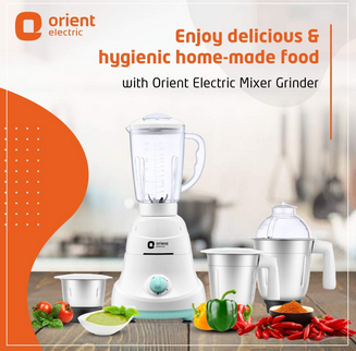 Orient Kitchen Kraft 900 Watts Mixer Grinder (4 Jars)
