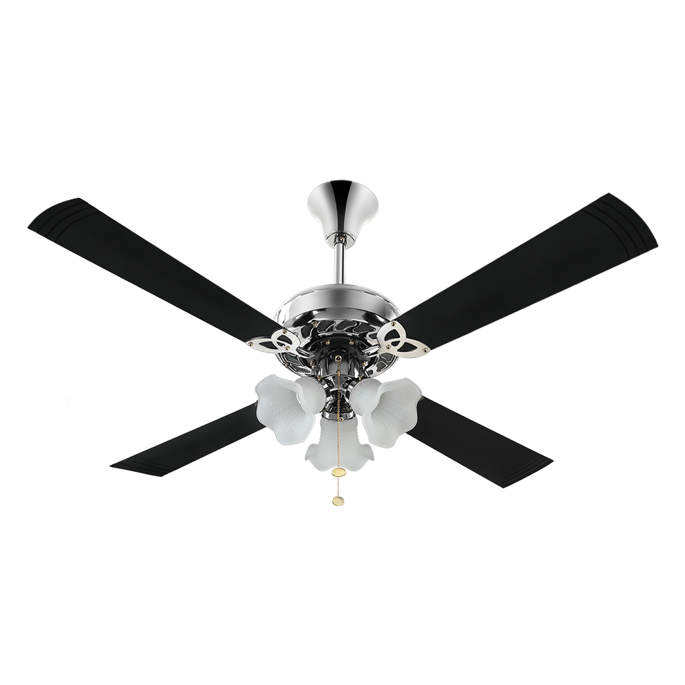 48" Inch Luxury Ceiling Fan Black Chrome