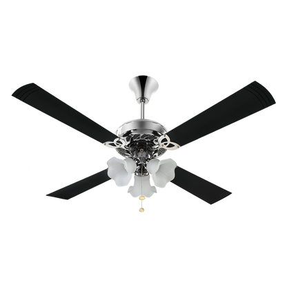 48" Inch Luxury Ceiling Fan Black Chrome