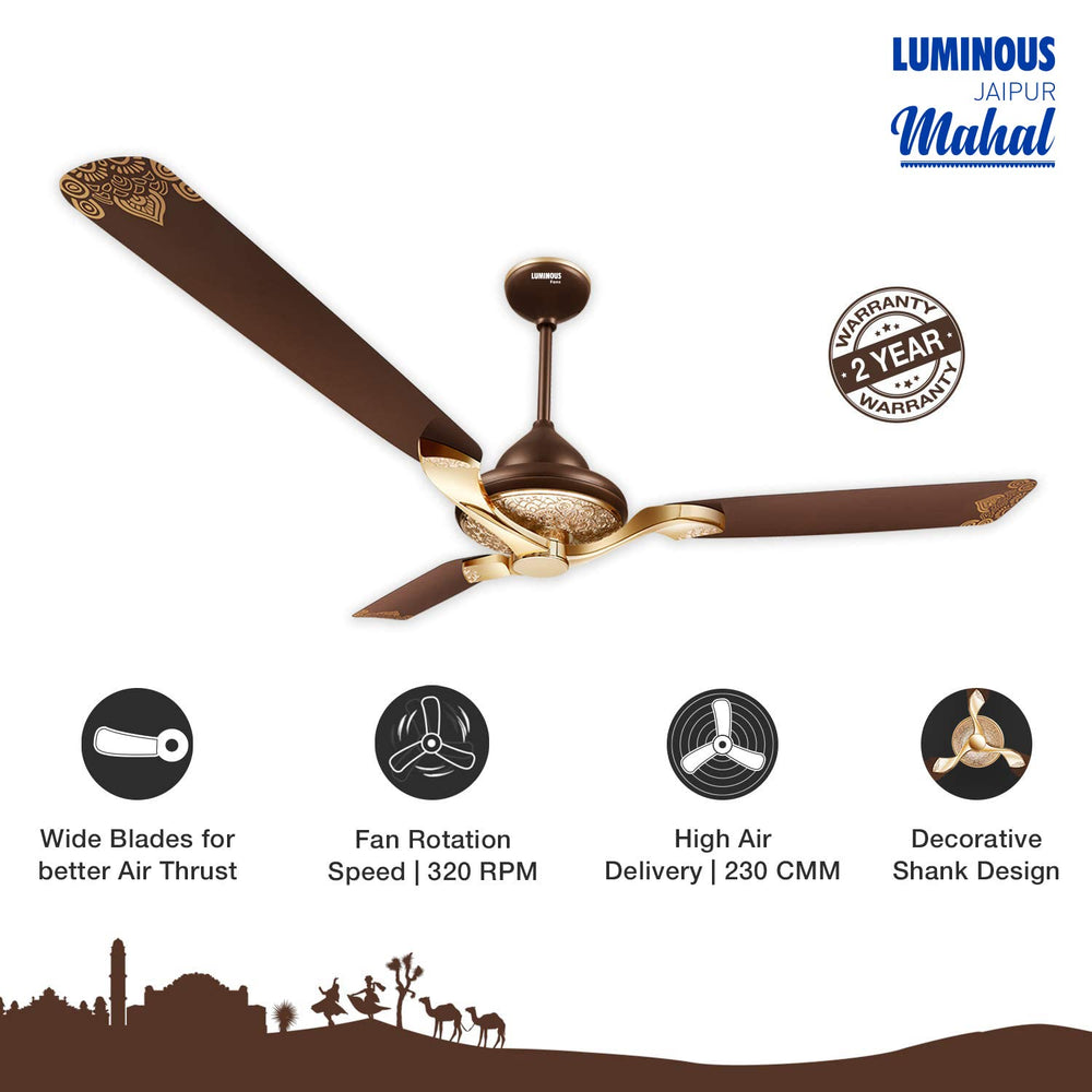 Luminous Jaipur Mahal 52'' (Tan Brown)