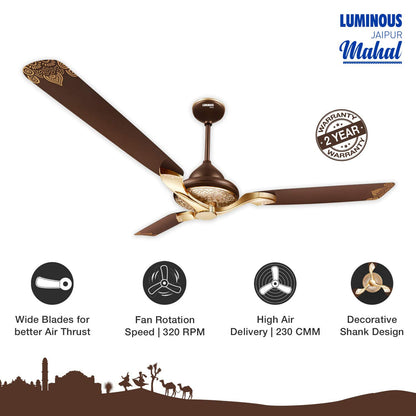 Luminous Jaipur Mahal 52'' (Tan Brown)