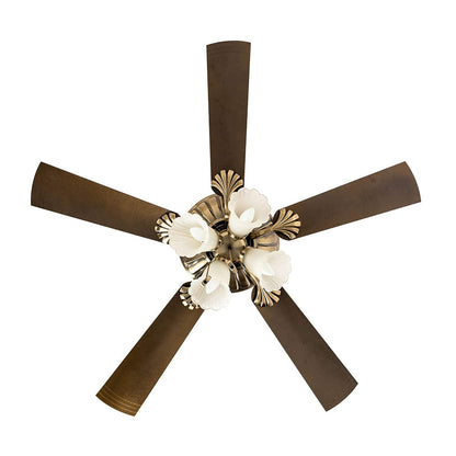 Crompton Jupiter 48" Decorative Ceiling Fan with Lights (Antique Brass