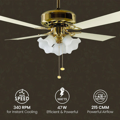 48" Inch Luxury ivory ceiling fan