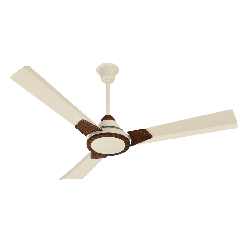 PARWAZ 56'' ANCHOR CEILING FAN (OFF WHITE & DARK WOOD)