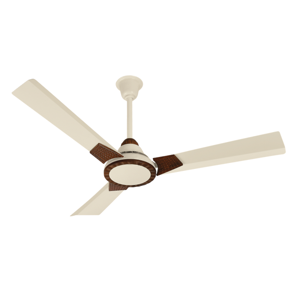 PARWAZ 56'' ANCHOR CEILING FAN (OFF WHITE & DARK WOOD)