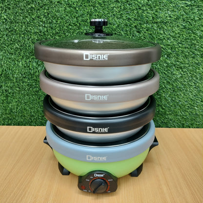 Disnie Electric Multi Curry Cooker With 4 Pots 4 Lids- 5.5 Ltr