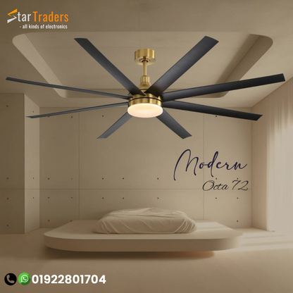 72" Inch Modern Octa Led Decorative Ceiling fan