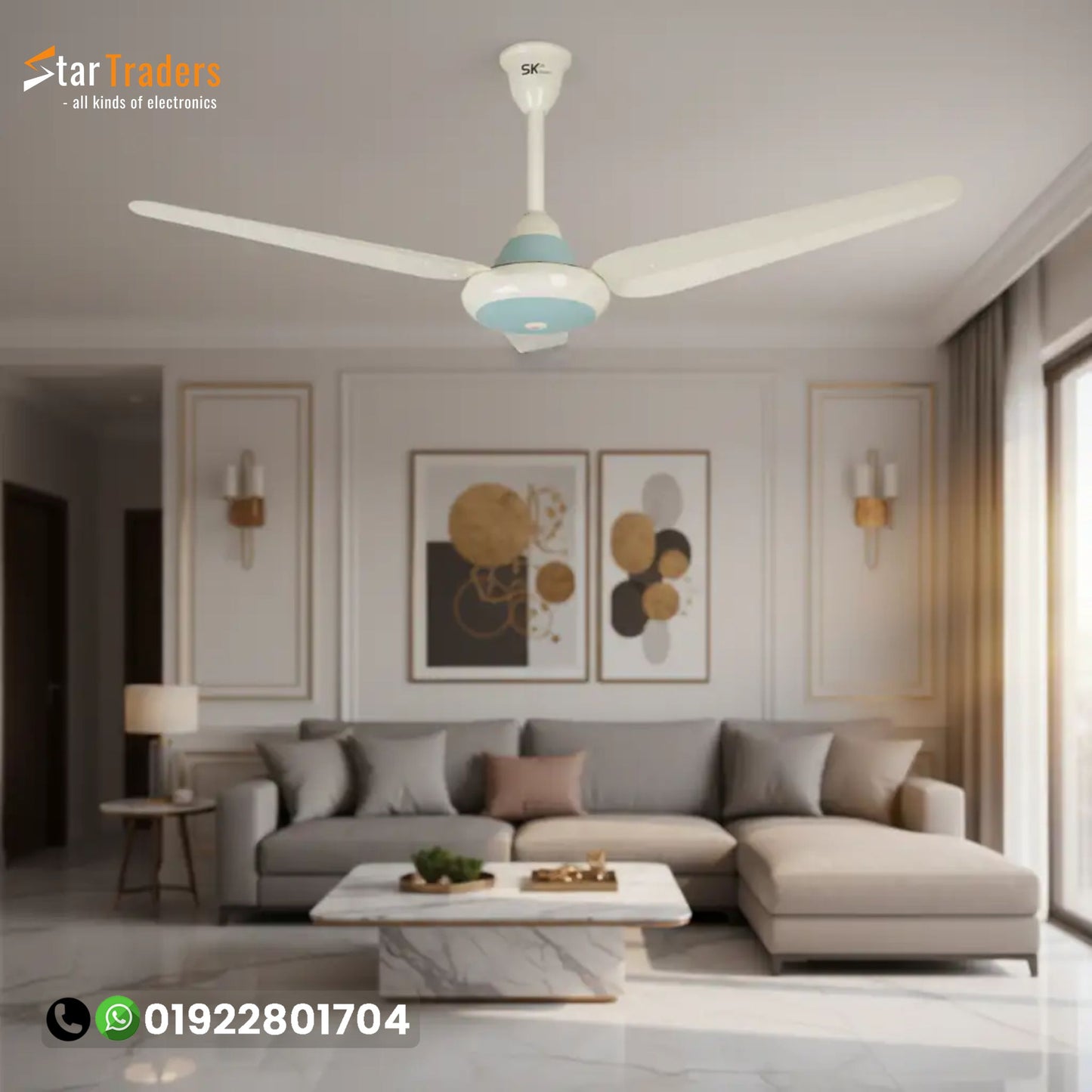 SK Super Deluxe Non Inverter 56" White