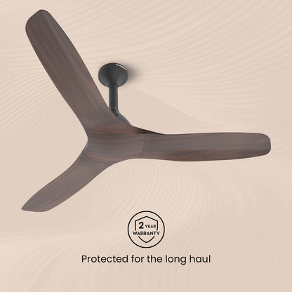 Crompton Silent Pro Enso 1225 mm (48 inch) ActivBLDC Remote Controlled Ceiling Fan (Chestnut Wood, Brown)