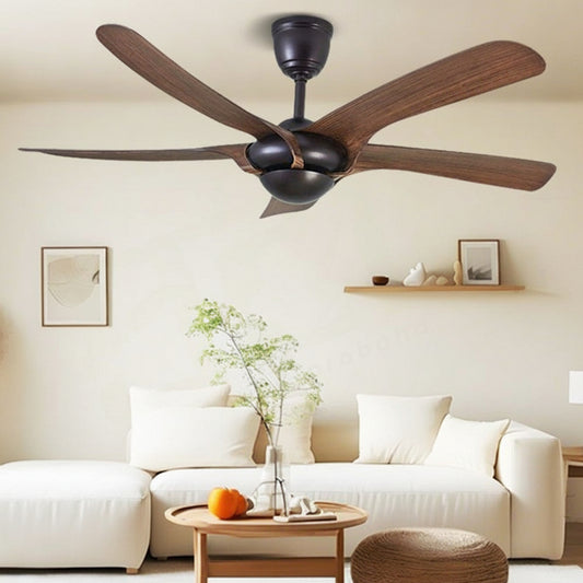 WAQIAH 5 Blade 52 inch Luxury Ceiling Fan Vintage Black Walnut