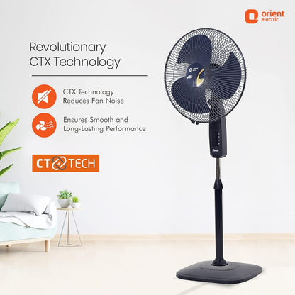 Orient Stand-37 16 Inch Pedestal Fan Commander Grey