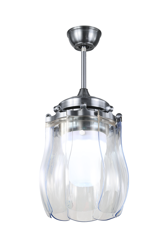 BREEZE.LUX CHANDELIER 42'' CEILING FAN 8 BLADE BL-1016-SN-TR