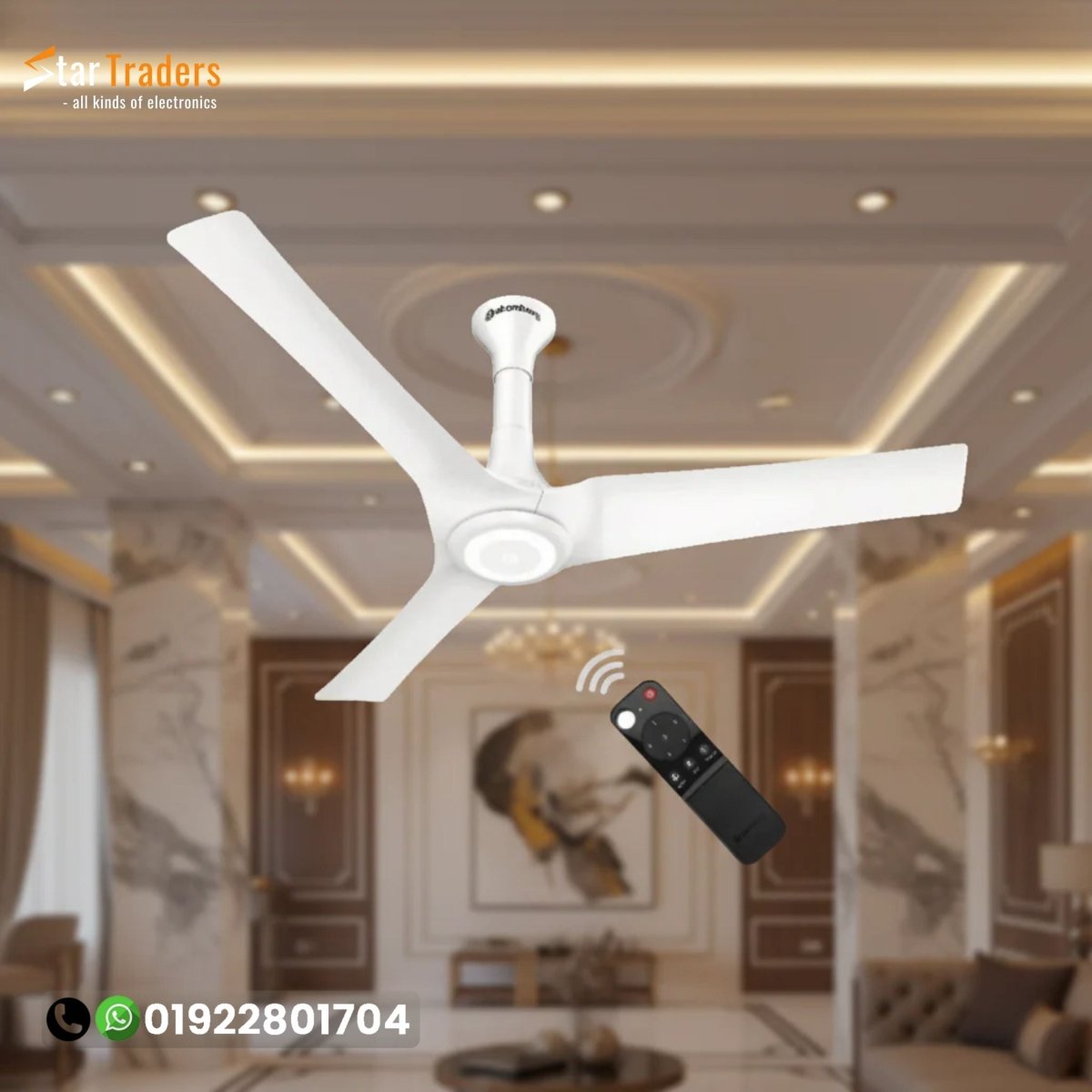 Atomberg Aris Starlight 48" Silent  BLDC Motor With Smart IoT and IR Remote Ceiling Fan