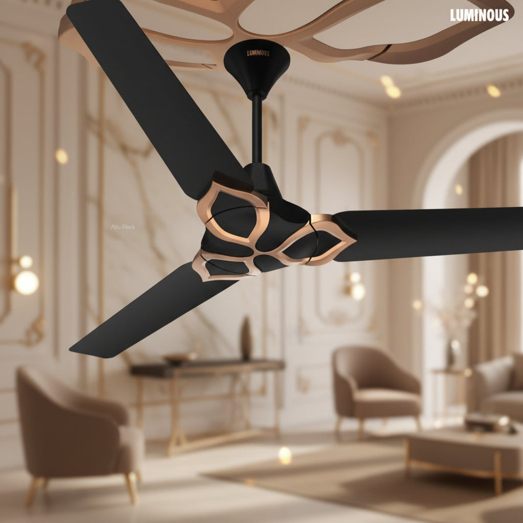 LUMINOUS 48" Inch Black Ceiling Fan